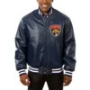 Florida Panthers Full Leather Black Varsity Jacket