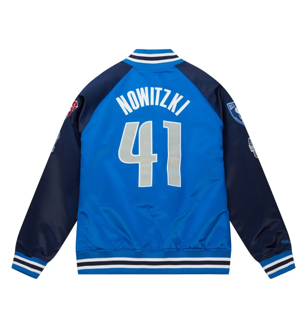 Alternative view of HOF N&N Satin Team Legacy Jacket Dallas Mavericks Dirk Nowitzki