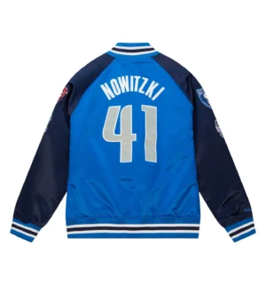 Alternative view of HOF N&N Satin Team Legacy Jacket Dallas Mavericks Dirk Nowitzki