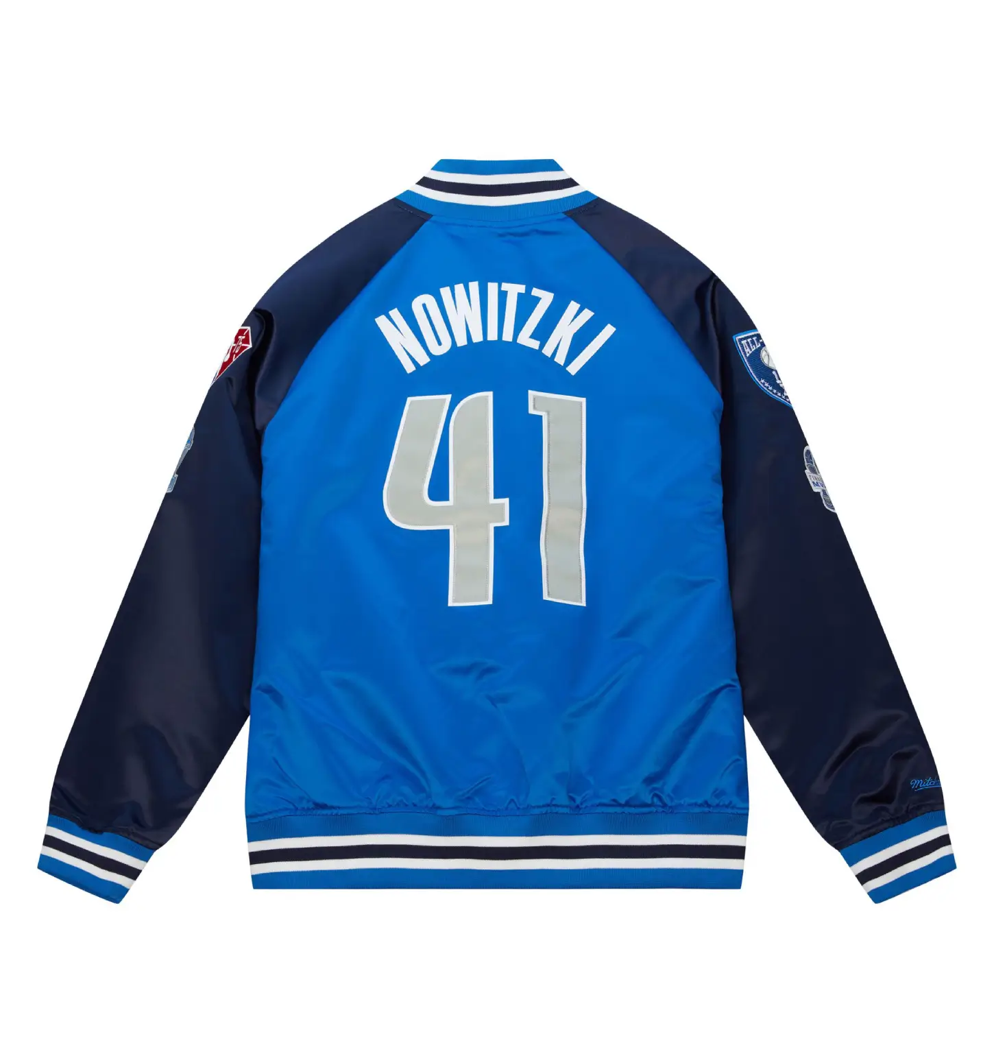HOF N&N Satin Team Legacy Jacket Dallas Mavericks Dirk Nowitzki - Image 2