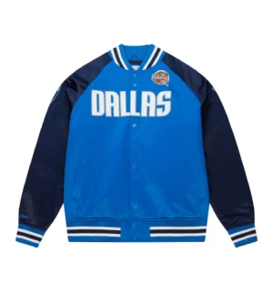 HOF N&N Satin Team Legacy Jacket Dallas Mavericks Dirk Nowitzki