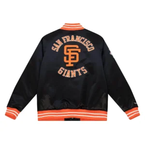 Alternative view of San Francisco Giants Cooperstown Heavyweight Satin Black Jacket