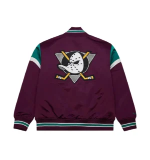 Alternative view of Anaheim Ducks Cooperstown Heavyweight Satin Jacket