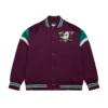 Anaheim Ducks Cooperstown Heavyweight Purple Satin Jacket