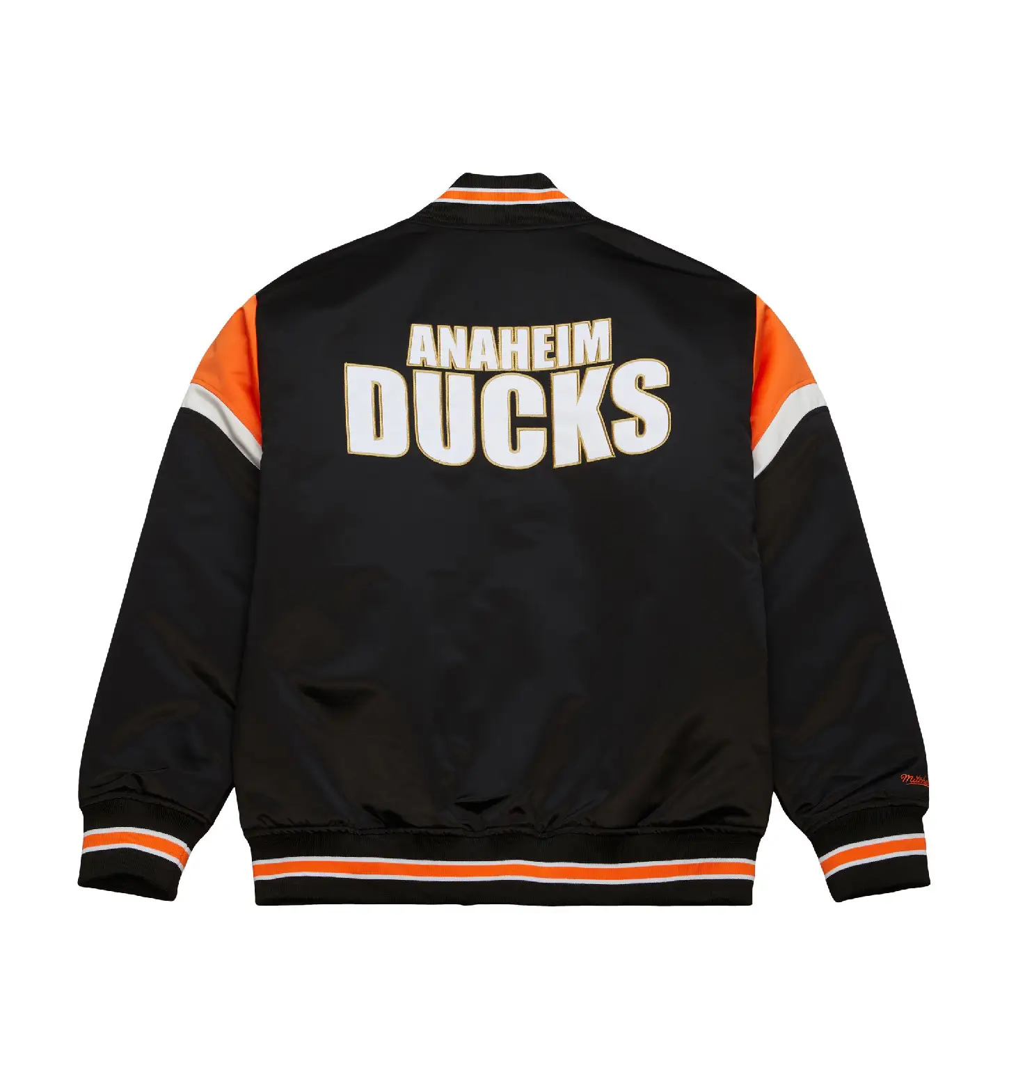 Anaheim Ducks Cooperstown Heavyweight Satin Varsity Jacket - Image 2