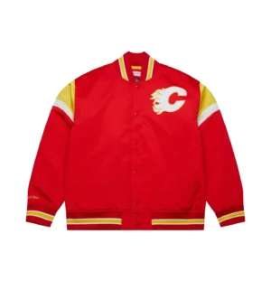 Calgary Flames Cooperstown Heavyweight Satin Jacket