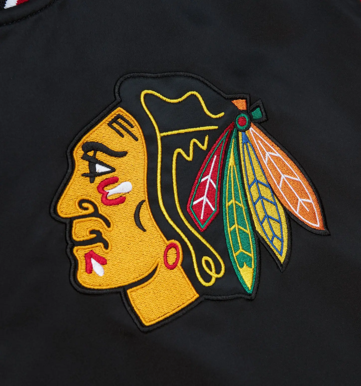 Chicago Blackhawks Cooperstown Heavyweight Satin Jacket - Image 3