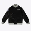 Chicago White Sox Lightweight Raglan Black Satin Varsity Jacket