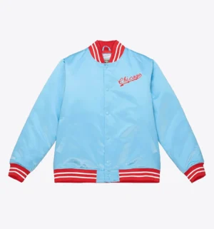 Chicago White Sox Lightweight Raglan Sky Blue Satin Varsity Jacket