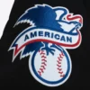 Chicago White Sox Lightweight Raglan Black Satin Varsity Jacket - Image 4