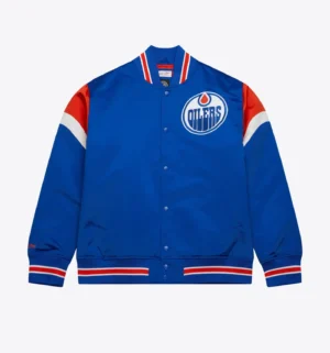 Cooperstown Heavyweight Satin Jacket Edmonton Oilers