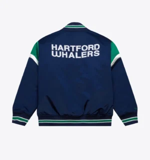 Alternative view of Hartford Whalers Cooperstown Heavyweight Satin Jacket