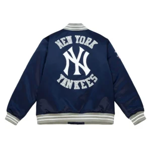 Alternative view of New York Yankees Cooperstown Heavyweight Full-Snap Satin Varsity Jacket