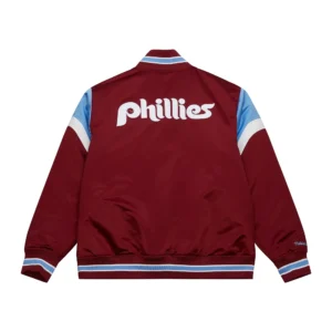 Alternative view of Philadelphia Phillies Cooperstown Heavyweight Satin Varsity Jacket