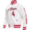Houston Rockets Pro Standard 2023/24 City Edition Full-Snap White Satin Varsity Jacket