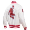 Houston Rockets Pro Standard 2023/24 City Edition Full-Snap White Satin Varsity Jacket - Image 2