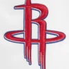 Houston Rockets Pro Standard 2023/24 City Edition Full-Snap White Satin Varsity Jacket - Image 4
