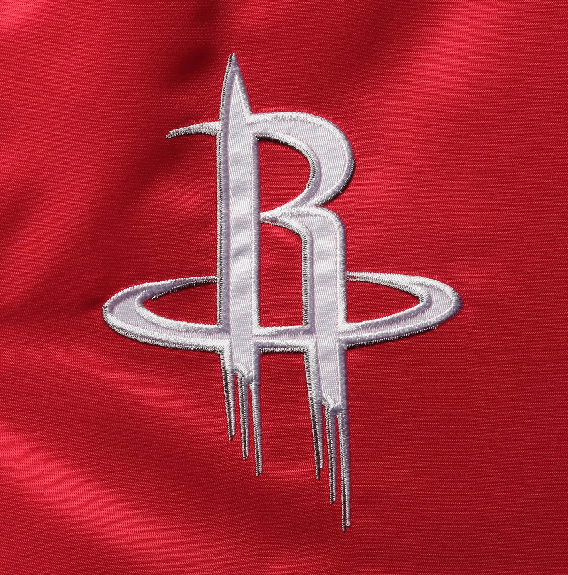 Houston Rockets Starter The Enforcer Full-Snap Red & Black Satin Varsity Jacket - Image 3