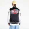 Houston Rockets Team Legacy Team Origins Black & White Satin Varsity Jacket - Image 8
