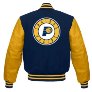 Alternative view of Indiana Pacers Letterman Wool & Leather Varsity Jacket