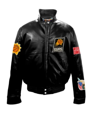 Jeff Hamilton Phoenix Suns Logo Black Full Leather Jacket