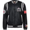 Jeff Hamilton X Los Angeles Clippers Vegan Full Black Leather Jacket