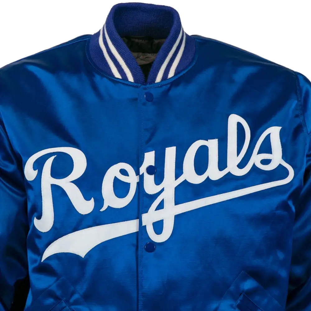 Kansas City Royals Letterman 1969 Authentic Satin Varsity Jacket - Image 3