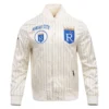 Kansas City Royals Script Tail Cooperstown Pinstripe Full-Snap Satin Varsity Jacket