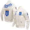 Kansas City Royals Script Tail Cooperstown Pinstripe Full-Snap Satin Varsity Jacket - Image 3