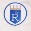 Kansas City Royals Script Tail Men's Full-Snap Satin Varsity Cream Jacket - Image 6