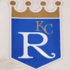 Kansas City Royals Script Tail Men's Full-Snap Satin Varsity Cream Jacket - Image 4