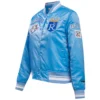 Kansas City Royals Classic Women's Pro Standard Full-Snap Satin Varsity Jacket - Image 3