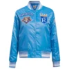 Kansas City Royals Classic Women's Pro Standard Full-Snap Satin Varsity Jacket
