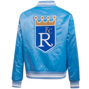 Alternative view of Kansas City Royals Classic Women's Pro Standard Full-Snap Satin Varsity Jacket