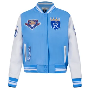 Kansas City Royals Classic Women's Pro Standard Wool & Leather Varsity Jacket