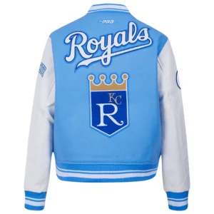 Alternative view of Kansas City Royals Classic Women's Pro Standard Wool & Leather Varsity Jacket