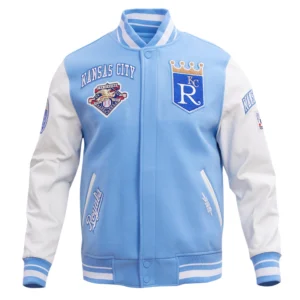 Kansas City Royals Men's Retro Classic Wool & Leather Varsity Jacket