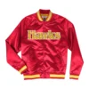 Atlanta Hawks Lightweight Raglan Red Satin Varsity Jacket