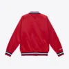 Los Angeles Angels Lightweight Raglan Full-Snap Satin Varsity Jacket - Image 2
