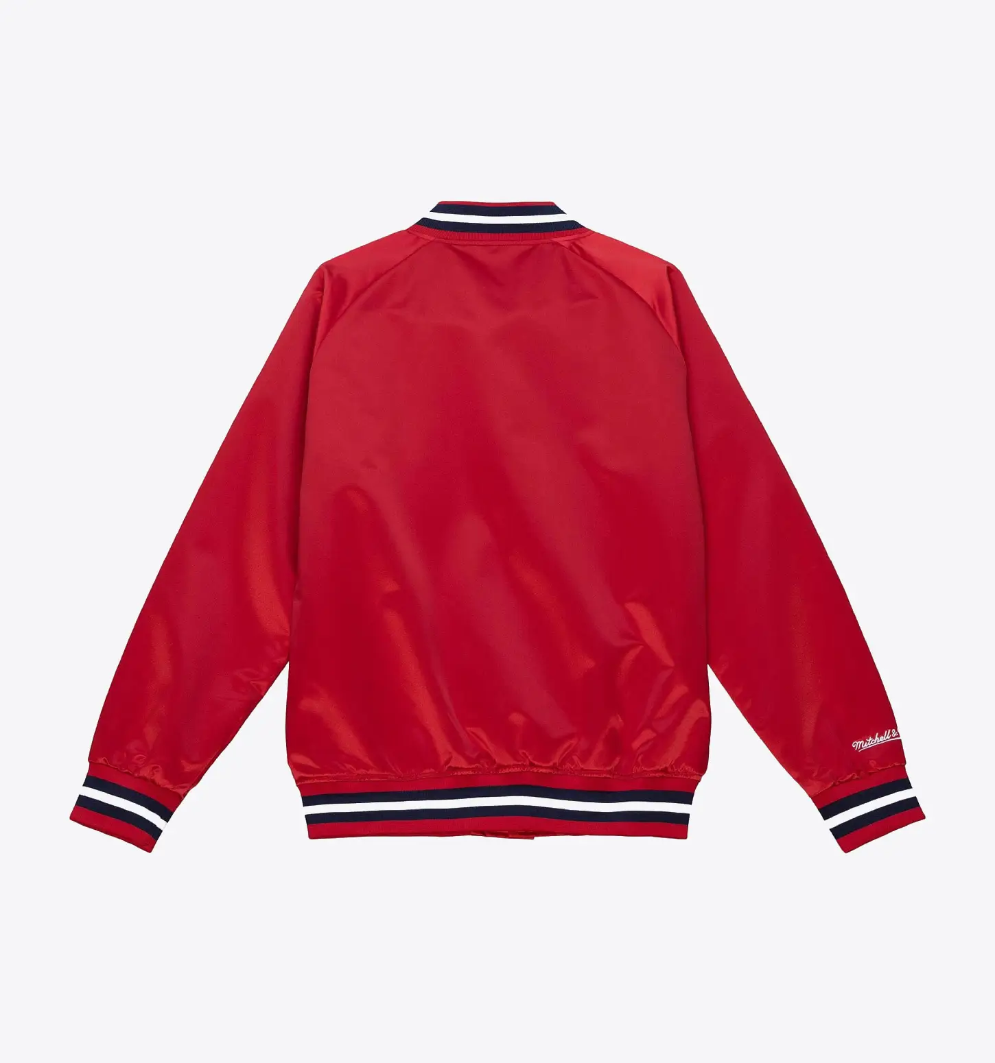 Los Angeles Angels Lightweight Raglan Full-Snap Satin Varsity Jacket - Image 2