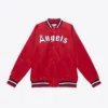Los Angeles Angels Lightweight Raglan Full-Snap Satin Varsity Jacket