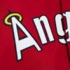 Los Angeles Angels Lightweight Raglan Full-Snap Satin Varsity Jacket - Image 3