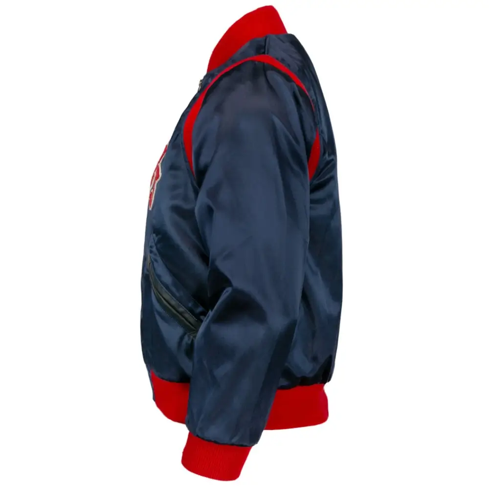 Los Angeles Angels Letterman 1961 Authentic Satin Varsity Zipper Jacket - Image 4