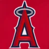 Los Angeles Angels Full-Snap Satin Varsity Red Jacket - Image 3