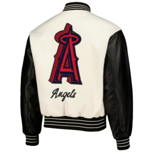 Alternative view of Los Angeles Angels PLEASURES Full-Snap Wool & Leather Varsity Jacket