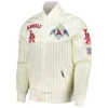 Los Angeles Angels Pro Standard Cooperstown Pinstripe Full-Snap Satin Varsity Jacket