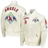 Los Angeles Angels Pro Standard Cooperstown Pinstripe Full-Snap Satin Varsity Jacket - Image 3