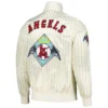 Los Angeles Angels Pro Standard Cooperstown Pinstripe Full-Snap Satin Varsity Jacket - Image 2