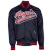 Los Angeles Angels Pro Standard Script Tail Full-Snap Satin Varsity Navy Jacket