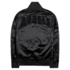 Los Angeles Angels Pro Standard Triple Black Full-Snap Satin Varsity Jacket - Image 2